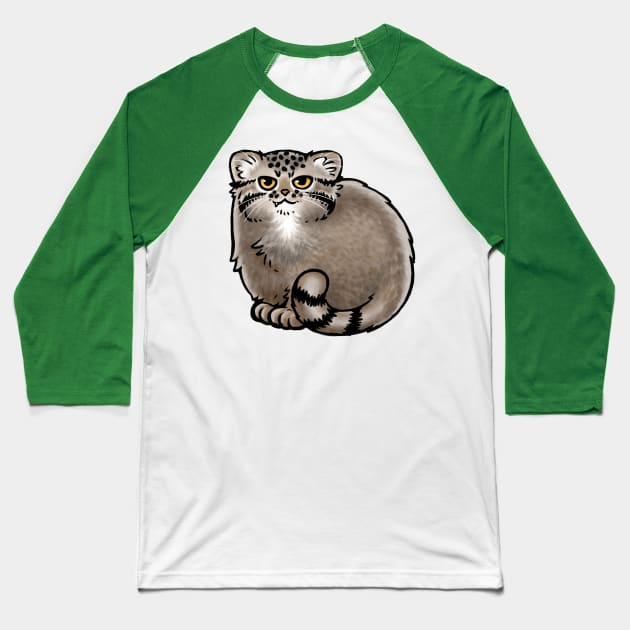 Pallas's Cat / Manul Cat Baseball T-Shirt by Studio Marimo